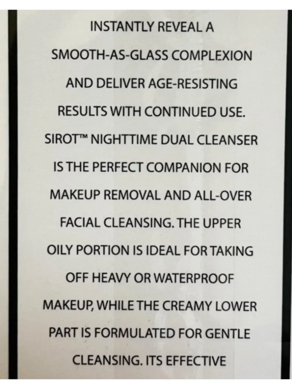 Sirot Nighttime Dual Cleanser 6.7 oz Makeup Remover Clean Beauty New Sealed